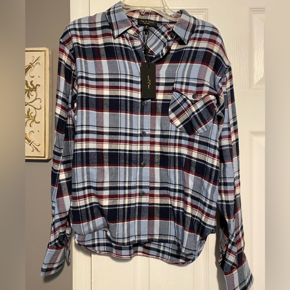 New with tags! Women’s Rag & Bone plaid flannel